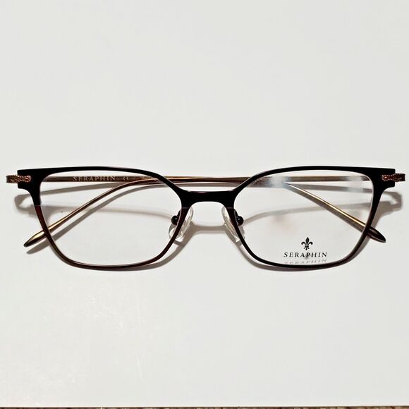 Seraphin Titanium Purple/Gold Eyeglasses Frames 50-17-140 Handmade Japan - Picture 7 of 7